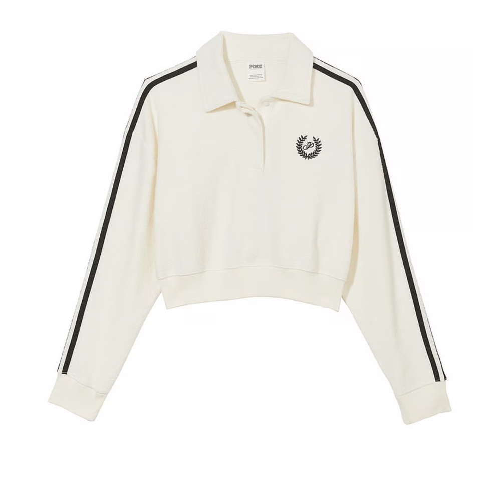 PINK
REVERSE FLEECE CROPPEDβ POLO SWEATSHIRT